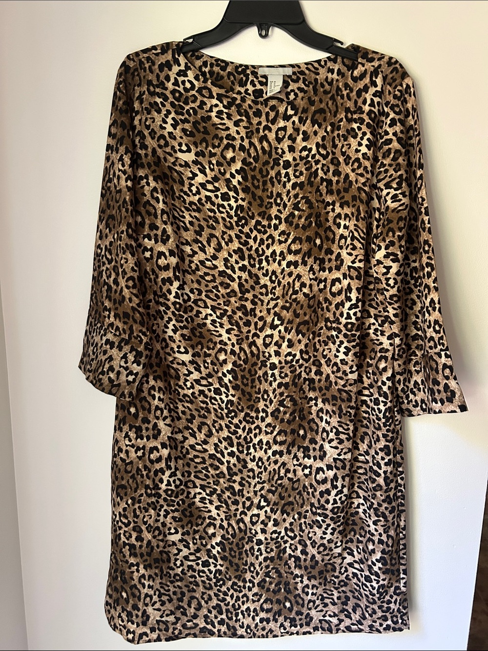 H&M Leopard Print Shift Dress Size 12